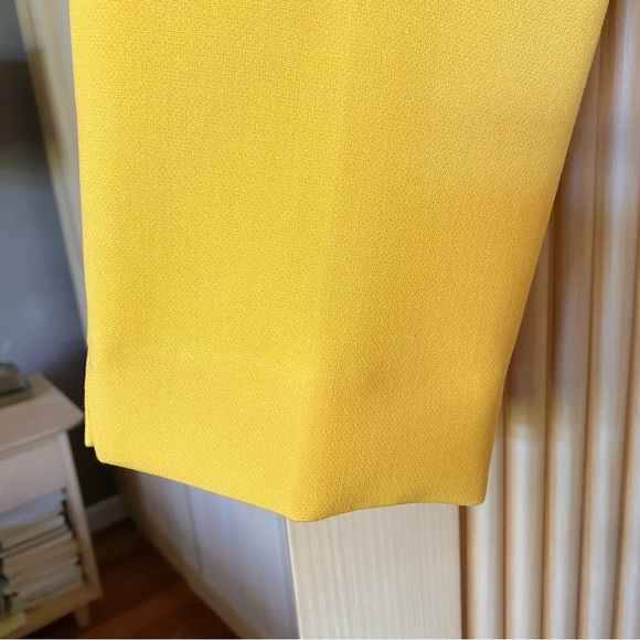 Zara mustard yellow straight leg trouser pant - Picture 8 of 11